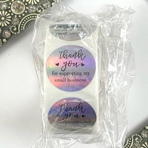 1 Roll of 500 Thank You Stickers - NEW